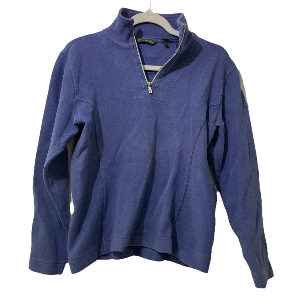 Tommy Bahama 1/4 Zip Up Sweatshirt Pullover Long Sleeve Blue Womens XS